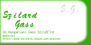 szilard gass business card